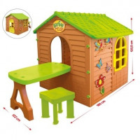 детский домик со столом и стулом 